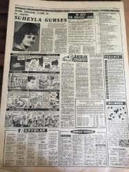 YENİ SABAH GAZETESİ  8 TEMMUZ 1963 YIL :26 SAYI :8734----İç Turizmi  teşvik  için tatil  köyleri kurulacak --Amerika dan  Şair Nigar Hanımın Evine  --Kalifornia 'lı  Linda ,şimdi İstanbul da yazın tadını çıkarıyor --Kruşçef  ,Cinlerle müzakereden kaçtı ---Sandal Sefası  Ölümle Bitti --Dinçer Birbirimizi Sevmeliyiz Diyor --Kültür Malzemesi :Siyavuşgil --Scotland Yard , Profuma olayının başka bir  cephesini  araştırıyor --İzmir de bir kız sevgilisini  silah  tehdidi ile  kaçırdı----İstanbul Radyosunun  Kıymetli Sanatçısı : Süheyla Gürses --Aydın için karar çarşambaya kaldı --Mili Takım Hazırlığı Ağustos ta Başlıyor ----Umum Müdür Güreş İdarecilerini  acele toplantıya çağırdı --Fenerbahçe Bursa da  3-0 galip --