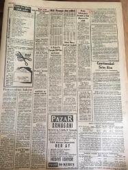 YENİ SABAH GAZETESİ  8 TEMMUZ 1963 YIL :26 SAYI :8734----İç Turizmi  teşvik  için tatil  köyleri kurulacak --Amerika dan  Şair Nigar Hanımın Evine  --Kalifornia 'lı  Linda ,şimdi İstanbul da yazın tadını çıkarıyor --Kruşçef  ,Cinlerle müzakereden kaçtı ---Sandal Sefası  Ölümle Bitti --Dinçer Birbirimizi Sevmeliyiz Diyor --Kültür Malzemesi :Siyavuşgil --Scotland Yard , Profuma olayının başka bir  cephesini  araştırıyor --İzmir de bir kız sevgilisini  silah  tehdidi ile  kaçırdı----İstanbul Radyosunun  Kıymetli Sanatçısı : Süheyla Gürses --Aydın için karar çarşambaya kaldı --Mili Takım Hazırlığı Ağustos ta Başlıyor ----Umum Müdür Güreş İdarecilerini  acele toplantıya çağırdı --Fenerbahçe Bursa da  3-0 galip --
