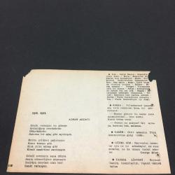 26 EYLÜL 1958 -TAKVİM YAPRAĞI-DOĞUM GÜNÜ HEDİYESİ- AJANS -TÜRK ŞİİRLİ VE SAATLİ TÜRKİYE TAKVİMİ,C.M.KOZANOĞLU,ADNAN ARDAĞI,FAL,FIKRA,GİRİTİN TÜRK HAKİMİYETİNE GİRİŞİ,1669,GÜZEL SÖZ,YEMEK LİSTESİ