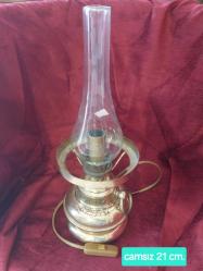 GAZ LAMBASI,  İTALYA ÜRETİMİ  PİRİNÇ GAZ LAMBASI . ELEKTRİKLİ  GECE LAMBASINA ÇEVRİLMİŞ,  KABLOSU VE AMPULÜ EKSİK HALİYLE..