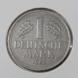 1982-J BATI ALMANYA DEUTSCHE 1 MARK ORİJİNAL MADENİ PARASI NADİR HARFLİSİ ÇİLALTI-ÇİL 1Y2Ş3R ÇOK NADİR