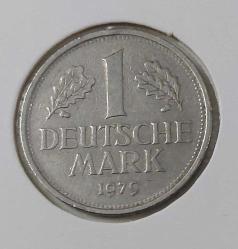 1979-F BATI ALMANYA DEUTSCHE 1 MARK ORİJİNAL MADENİ PARASI NADİR HARFLİSİ ÇİLALTI-ÇİL AA2BB1R ÇOK NADİR