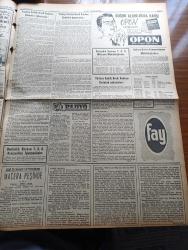 Yeni İstanbul Gazetesi - 23 Ağustos 1956 - Refik Halid Karay - Maliye Vekili Nedim Ökmen İstifa Etti - Süveyş Konferansı 24 Saat Uzatıldı - Arap Petrolü İskenderun Körfezinden Akıtılacak - Ses Sanatkarı Zeki Müren Bir Polis Memuru İle Tartışıp Mahkemelik Oldu - 100 Polis Dün Şehir Caddelerinden Geçti - Ticaret Vekili Zeyyad Mandalinci - Pakistan Kızılay Başkanı Lady Noon Dün Şehrimize Geldi - Komünist Partisi Niçin Kanun Dışı İlan Edildi - Tekel Genel Müdürü Ömer Refik Yaltkaya - Prenses Margaret 26 Yaşında - Evli Kadınlara Yeni Saadet Zinciri - Mareşal Tito - Evlilik Mi Bekarlık Mı Yazan Necla Seyhun - Opon Ağrı Kesici - Ankara İstanbul Radyosu Programı - Galatasaray Futbol Takımı Dün Romanya'ya Gitti - Elizabeth Taylor'un Michael Wilding'den Ayrılması - Voleybol Milli Takımımız Paris'e Hareket Etti