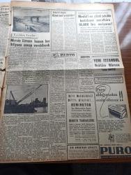 Yeni İstanbul Gazetesi - 27 Nisan 1956 - Refik Halid Karay - Osman Bölükbaşı Mitingleri Men Edemezler Diyor - Kıbrıs Meselesi Yunan Meclisinde - Fransız Moda Kralı Christian Dior Geliyor - Adana'daki Yağmur Duası Ve Bir İddia - Teşrii Masuniyetleri Kaldırılacak Mebuslar - Kıbrıs Meselesi Yunan Meclisinde - Rus Liderleri Bugün Londra'dan Ayrılıyor - Danny Kaye - Et Buhranı Dün Mezbahada 300 Baş Hayvan Ancak Kesildi - Kurtuluş Savaşı'nın Deniz Destanları Karadeniz'in Yalı Uşakları Yazan Tevfik İnci Yazı Dizisi -  Bulgaristan Gizli Polis Servisi'nde Yetiştirilen Kaçak Emin Hulusi Akol Askeri Mahkemede - Cannes Film Festivali - Mozart'ın Piyanosu Aranıyor - İzmit'te Fırıncılar Ekmek Çıkarmamağa Karar Verdiler - Amerika İzmir Enternasyonal Fuarı'na İştirak Ediyor - Mersin Limanı Hemen Her İhtiyaca Cevap Verebilecek - Memleket Ve Dünya Borsa Ve Piyasaları - Puro Tuvalet Sabunları - Ankara İstanbul Radyosu Programı - Milli Namzetler Dün Emniyet'i 6 1 Yendi - Bilbao İspanya Futbol Şampiyonluğu