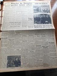 Yeni İstanbul Gazetesi - 29 Nisan 1956 - Refik Halid Karay - Muhalefet Partilerinin İşbirliği Mevzuunda Görüş Ayrılıkları - Christian Dior Ve Yaz Modası - Bir Ton Bakla Denize Atıldı - 6 7 Eylül Hadiselerinde Vali Fahrettin Kerim Gökay Suçsuz Görüldü - Brezilya Milli Takımı İstanbul'a Geldi - Kasım Gülek'in İktidara Hücumları - Fuat Köprülü Paris'e Gidiyor - Kurtuluş Savaşı'nın Deniz Destanları Karadeniz'in Yalı Uşakları Yazan Tevfik İnci Yazı Dizisi - Türk Eczacıları Beyrut'ta Bir Sergi Açmağa Karar Verdi - Dionysos Mu Apollon Mu - Daktilografi Şampiyonası İstanbul Elemeleri Dün Yapıldı - Bulganin Ve Kruşçev'in Anthony Eden'e Mesajları - Kadınlar Birliğinin Dünkü Büyük Kongresi - Amerika'da Uyuşturucu Madde Piyasasından Korkunç Rakamlar - Milli Namzetler Dün İstanbulspor'u  2 0 Yendiler - Ankara İstanbul Radyosu Programı - Ankara'da Bir İthalatçı Firmaya Yapılan Baskın - Remington Rand - Halk Arasında Dolaşan Azılı Katil