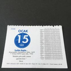 15 OCAK 2008-TAKVİM YAPRAĞI-DOĞUM GÜNÜ HEDİYESİ-KUVEYT TÜRK TAKVİMİ,AKŞEMSETTİN HAZRETLERİNİN VAFATI,1459,TÜRKİYE NATO ÜYESİ OLDU 1952,İNSANIN DEĞERİ,AİLE HAYATIMIZ,İNSAN HAKLARI BEYANNEMESİNDEN,GÖRGÜ