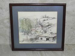 4367-ÜNLÜ RESSAM YURDAGÜL DÖL 19.01.1985 İMZALI SULU BOYA RESİM TABLO***KOLEKSİYONUMDAN***