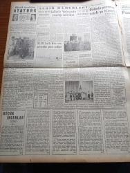 Yeni İstanbul Gazetesi - 16 Şubat 1953 -  Ahmet Emin Yalman'a Yapılan Suikast -Mustafa Nermi - Atom Casusları Lehine Nümayiş - Ankara Büyük Çapta Siyasi Faaliyetlere Sahne Oluyor - Demokrat Parti Hükümetinin İlk Maliye Bakanı Halil Ayan Vefat Etti - Büyük Millet Meclisi'nde Bütçe Müzakerelerine Bugün Başlanıyor - Barem Kanunu Tasarısı - Fenerbahçe Vefa İle Berabere - Büyük Kardeşim Atatürk Anlatan Makbule Atadan Yazı Dizisi - Küçük İnsanlar Yazan Faik Baysal Yazı Dizisi - NATO Sulh Kervanı Perşembe Günü Açılıyor -  Coğrafya Haftası Bugün Başlıyor - Hikaye Postahane Yazan Behice Yücedağ - Viyana Radyosu Programı - İstanbul Belediye Şehir Tiyatroları Programı - Lanetli Mahalle Yazan Mehmet Davaz Yazı Dizisi - Bölge Kır Koşusu Yapılıyor - Bursa Askerî Lisesi'nin Yıldönümü Kutlandı - Yahudi Aleyhtarı Kampanyaya Karşı Harekete Geçmek Lazım - Duo İsimli Hikaye Tiyatro Oyunu Oldu - Beşiktaş Beyoğluspor'u Mağlup Etti - Hollywood'da Bir Film Nasıl Çevriliyor - Çapamarka