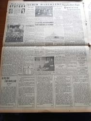 Yeni İstanbul Gazetesi - 18 Şubat 1953 - Mustafa Nermi - NATO'ya Girişimizin Yıldönümü - Milliyetçiler Bir Adaya Baskın Yaptı - Amerikan Başkanı Eisenhower'in İlk Basın Toplantısı - 1953 Bütçesinin Tümü Üzerinde Müzakereler - Türk Yugoslav Ve Yunan Askeri Görüşmeleri Başladı - Cumhurbaşkanı Celal Bayar Halk Partisi İl Merkezine Gitti - Büyük Kardeşim Atatürk Anlatan Makbule Atadan Yazı Dizisi - Küçük İnsanlar Yazan Faik Baysal - Bozuk Ekmek Çıkaran Fırınlar - Doktor Kerim Ömer Çağlar - 1001 Gece Masalları Perizad Çeviren Reşad Nuri Darago Yazı Dizisi - Yeni Siyasetin Parolaları - Lanetli Mahalle Yazan Mehmet Davaz Yazı Dizisi - Kore Cephesinde İki Türk Erinin Macerası - Raman Petrol Gemisinin Macerası - Silvana Pampanini Hafif Rolleri Bırakıp Dramlarda Oynamaya Başlıyor - Kore'den Tablolar Yazan Ayfer Sakarya - Siemens Radyoları - Prestige Düdüklü Tencereleri - Ziraat Bankası - Türk Ticaret Bankası - Turgutlu'da Acayip Doğum Vakaları