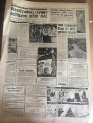 YENİ SABAH GAZETESİ 14 EYLÜL 1963 YIL :26 SAYI :8801---Bedelsiz  ithalat muamelatı  merkez bankasına verildi --M.P Mahalli  Seçime Girecek ---İki  kardeş 48 yıl sonra hamamda buluştular ---Kabine 964 programını  müzakereye  başladı ---Bir köy imamı 10 yıl önce karısını kaçıran şahsı  camide vurup öldürdü --Trafik Muayenesi : Siyavuşgil -- Brezilya da ki  isyana enflasyon sebep oldu ---Erkek kılığındaki  Alman  Kız Turist Genelevde Tutuldu---Sinema :Öldüren Dakikalar --7 Kocalı Hürmüz ,Çılgın Süvari ---Makarios aradığı  desteği Komünistlerden  buldu --Kadını Ölü Gösterip  Mirasını Bölüştüler --Amatör Napoli 'ye  Pazartesi Gidiyor --Teknik  Komite Milli Takımının  Polonya ve Almanya Kadrosunu ilan Etti --Fenerbahçe -PTT ,Beşiktaş K.Paşa ile Oynuyor ---Yenal Avrupa ya Türkiye de futbol olduğunu gösterdik  dedi --Petrol Takımı Rumanya 'ya  döndü---