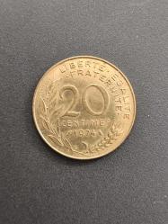 FRANSA 20 CENTİM 1974