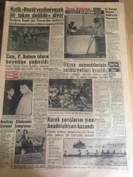 YENİ SABAH GAZETESİ 11 TEMMUZ 1960 YIL :23 SAYI :7661---Kıbrıs 'ın  İstiklal Günü Açıklandı --İnönü Gürsel'le  Aramızda Münakaşa Yok Dedi --Devlet Su İşleri ,Çok Kimseyi  Zengin  Etmiş ---İzmir de İnkılap Mitingi ----Ali İpar Mevkuf --Belçika  Kongosunda Büyük Çarpışmalar --Kore de  477 Türk  Askeri Şehit Olmuş --Et Fiyatları İle İlgili Bir Komisyon  Kuruldu --Karıştırmayalım :Siyavuşgil --Sinemalar :Alkazar :Cezayir Kahramanları ,Atlas :Cesur Adam ,Çınar :Dişi Yılan ,Emek :İdam Sehpası --Milli Birlik Hükümetinin  İki Büyük  Tarihi Vazifesi  :Ord .Prof.Dr .Ali Fuat Başgil -- 36 Öğretmen Etten Zehirlendi --Tony Armstrong 'un  eski sevgilisi Jackie  Chan Gazetecilere Dedi Ki :Margaret 'i mesut eden  erkek tahakümüdür ----Kutik Rapid  yenilmeyecek bir takım değildir  diyor --Can ,Fenerbahçe  İdare Heyetine  Çağrıldı --Güreş antrenörlerinin  salahiyetleri  kısıldı --Beşiktaş Atletizmde  İstanbul Şampiyonu  ---Kürek yarışlarını yine  Anadoluhisarı kazandı --