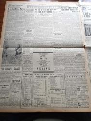 Yeni İstanbul Gazetesi - 5 Mayıs 1953 - Arap Birliği Genel Sekreteri Abdülhalik Hassune'in Yeni İstanbul' Beyanatı - Kore'deki Esirler İçin Tarafsız Memleket Pakistan - Irak Kralı Majeste 2. Faysal'ın Emirgandaki Büyük Köşkü - Başbakan Adnan Menderes Basın Toplantısında İç Ve Dış Meseleleri İzah Etti - Kiralara Yüzde Elli Zam Katileşti - Cumhuriyet Halk Partisi Kurultayı 22 Haziran'da Toplanacak - Yazar Ernest Hemingway Pulitzer'i Kazandı - Küçük İnsanlar Yazan Faik Baysal Yazı Dizisi - Sadi Batu Doğubank Umum Müdürü Oldu - Filarmoni Orkestrası Sanatkarlarına Beyaz Elbise Yaptırılıyor - Daktilo İle Yapılmış Resimler Sergisi - Meşhur Romancı Somerset Maugham İzmir'e Geldi - Tahran'da Suikastçıların İtirafları - İş Ve İşçi Bulma Kurumu - Takas Sistemi Islaha Muhtaçtır - Şoförlerin Bile Paşa Olduğu Memleket Ürdün - Futbol Seyretmeyen Ressam Futbolcuyu Nasıl Çizer - Selve Motorları - Scherk Yüz Losyonu - Gripin - Çapamarka - Facit Makineleri