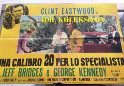 Yıldırım emri, ORİJİNAL İTALYANCA SİNEMA AFİŞİ - UNA CALIBRO 20 PER LO SPECIALISTA - Thunderbolt and Lightfoot, 1974, FİLM AFİŞİ / POSTERİ - BÜYÜK BOY - ORİJİNAL - 66 X 45 cm EBADINDA - Original Turkish Big Size Movie Poster - Michael Cimino, Clint Eastwood, Jeff Bridges, Geoffrey Lewis, Catherine Bach, 	Gary Busey, Jack Dodson, Eugene Elman, Burton Gilliam, Roy Jenson, Claudia Lennear, Bill McKinney, Vic Tayback, Dub Taylor, Gregory Walcott, Erica Hagen, Stuart Nisbet