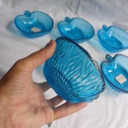 Mavi Cam Kase,Elma şeklinde,6 lı set