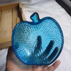 Mavi Cam Kase,Elma şeklinde,6 lı set