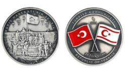Efemera - 2024 - Kıbrıs Barış Harekatı'nın 50. Yılı - Darphane Sertifikalı Gümüş (Okside) Hatıra Para - Çil - kitantik - kitaLog