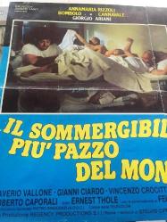 Çılgın Denizaltı, ORİJİNAL İTALYANCA SİNEMA AFİŞİ - IL SOMMERGIBLE PIU' PAZZO DEL MONDOE, 1982, FİLM AFİŞİ / POSTERİ - BÜYÜK BOY - ORİJİNAL - 66 X 47 cm EBADINDA - Original Turkish Big Size Movie Poster - Mariano Laurenti, Anna Maria Rizzoli, Bombolo, Enzo Cannavale, Giorgio Ariani, Saverio Vallone, Gianni Ciardo, Vincenzo Crocitti, Roberto Caporali, Ernst Thole, Felice Andreasi, Sergio Di Pinto, Roberta Spagnoli, Guido Nicheli, Franca Mantelli