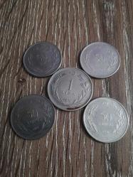 4 Adet 50 kuruş 1 adet 1 lira 1960/1979