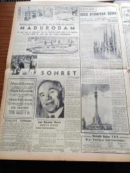 Yeni İstanbul Gazetesi - 16 Temmuz 1953 - Namık Zeki Aral - Berlin'deki Rus Zulmü - Sovyetler'in Kurşuna Dizdiği Batı Berlinli Göttbirg - Dünya Güzeli Bu Gece Seçiliyor - Batılılar Rusya'ya Nota Verdi - Demokrat Parti İle CHP Arasında Siyasi Teminat Münakaşası Başladı - Fuat Arna Ankara'da Hikmet Bayur İstanbul'da İfade Verdiler - Adnan Menderes Aydın'da Nutuk Söyleyecek - Döner Ayna Halide Edip Adıvar Yazı Dizisi - Baydar Derler - Nihad Erim'in Ulus'ta Dün Neşrettiği Yazı - İstanbul Fethin'in Günlük Notları - Dede Korkut Yazan Eflatun Cem Güney Yazı - Ankara İstanbul İzmir Radyosu - Churchill'in Hastalığı - Sevim Artist Poan Grawford - Gökbayrak Leon Cahun Yazı Dizisi -  Bir Büyük Şehir Minyatürü Madurodam - Barcelona'da Saint Famille Kilisesi - İslam Memleketleri Yazan Fikret Adil - Amele Kanunu'da İşçinin Refahını Temin Edemedi - Necla Seyhun - Lord Beawerbrook - Sadi Karsan - Vita - Puro Tuvalet Sabunları - Hotpoint Buzdolabı -