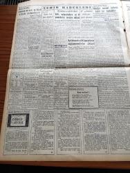 Yeni İstanbul Gazetesi - 19 Temmuz 1953 - Mustafa Nermi - Demirperde'nin Gerisi Karışıyor - Fransa Kraliçesi Christiane Martel Dünya Güzeli Seçildi - Başbakan Adnan Menderes'e Hakaret Suçundan General Sadık Aldoğan Dün Mahkum Oldu - Yeni Kanunlar Yarın Meclise Sevkediliyor - Seferihisar Cezaevi Bomboş Kaldı - Döner Ayna Yazan Halide Edip Adıvar Yazı Dizisi - Rumelihisarının Restorasyonu - Akciğer Veremi Tedavisi Kabil Bir Hastalıktır - İngiliz Kaptanı Rees'e Göre Dumlupınar Kaptanı Suçlu - Baydar Derler - Gökbayrak Leon Cahun - İslam Memleketleri Fikret Adil Yazı Dizisi - İstanbul Kıyıları Boyunca Bir Gezinti - Yeni İstanbul'un Hikayeleri Futbolcunun Kaderi - Tam Beş Dil Bilen Bir Macar Artisti Eva Bartok - Arı Unları - Gripin