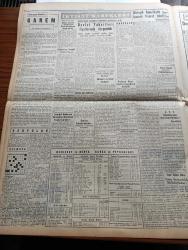 Yeni İstanbul Gazetesi - 19 Temmuz 1953 - Mustafa Nermi - Demirperde'nin Gerisi Karışıyor - Fransa Kraliçesi Christiane Martel Dünya Güzeli Seçildi - Başbakan Adnan Menderes'e Hakaret Suçundan General Sadık Aldoğan Dün Mahkum Oldu - Yeni Kanunlar Yarın Meclise Sevkediliyor - Seferihisar Cezaevi Bomboş Kaldı - Döner Ayna Yazan Halide Edip Adıvar Yazı Dizisi - Rumelihisarının Restorasyonu - Akciğer Veremi Tedavisi Kabil Bir Hastalıktır - İngiliz Kaptanı Rees'e Göre Dumlupınar Kaptanı Suçlu - Baydar Derler - Gökbayrak Leon Cahun - İslam Memleketleri Fikret Adil Yazı Dizisi - İstanbul Kıyıları Boyunca Bir Gezinti - Yeni İstanbul'un Hikayeleri Futbolcunun Kaderi - Tam Beş Dil Bilen Bir Macar Artisti Eva Bartok - Arı Unları - Gripin