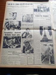 Yeni İstanbul Gazetesi - 24  Temmuz 1953 - Rusya'nın Batılı Devletlere Cevabı - Vicdan Ve Toplanma Hürriyetini Koruma Kanunu Kabul Edildi - Kore'de Anlaşma İhtimali Çoğaldı - Eski Muhariplerin Şeref Günü - Amerikan Gazeteci William Henri Chamberlain'in Basın Toplantısı - Millet Partisi'ne Dair İstanbul Tahkikatı Son Safhada - Döner Ayna Yazan Halide Edip Adıvar Yazı Dizisi - Profesör Doktor Sadi Irmak - Sanayi Atmosferi Ve Terbiyesi - Doğu Almanya'da Ciddi Kargaşalıklar - Komünist Çin Ve Birleşmiş Milletler - Meşrutiyet İlanının Yıldönümü - Binbirgece Masalları Canem Çeviren Reşad Nuri Darago Yazı Dizisi - Günde Yalnız Bir Saat Su Yüzüne Çıkan Tren Yolu - Gökbayrak Yazan Leon Cahun Yazı Dizisi - Tam On Yıl Sonra Gözleri Açılan Kör - İslam Memleketleri Yazan Fikret Adil Yazı Dizisi - Mühim Bir Keşif 70.000 Sene Evvel Yeryüzünde Yaşayan İnsan İskeleti Bulundu - Yeni İstanbul Kömür Havzasında Bir Ocak Katırının Hikayesi - General Electric Ampul - Dermojen - Çiftlik Pastörize İnek Sütü