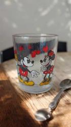 Antika - mıckey & mınnıe mouse mini cam bardak & koleksiyonluk 7 cm - kitantik - kitaLog