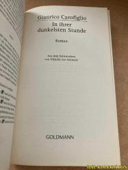 GİANRİCO CAROFİGLİO - IN İHRER DUNKELSTEN STUNDE - GOLDMANN VERLAG - ALMANCA KİTAP (EN KARANLIK SAATİNİZDE)