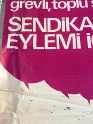 Osman Ayberk-TÜRKİYE 3. TEKNİK ELEMAN KURULTAYI DUYURU AFİŞİ - ORİJİNAL - 56 X 41 cm EBADINDA  - 22-23 MAYIS 1976-MALTEPE ALEMDAR SİNEMASI / SAAT 10:30, TERTİP KOMİTESİ ADINA OSMAN AYBERS ''GREVLİ, TOPLU SÖZLEŞMELİ SENDİKALAŞMA EYLEMİ İÇİN İLERİ''-İstanbul-