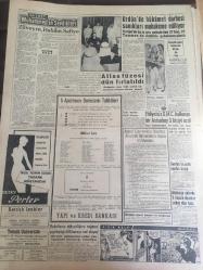 YENİ SABAH GAZETESİ  4 AĞUSTOS 1958 YIL :21 SAYI :6973--Maliye Vekili 359 Milyon Dolar Yardım Temin Ettiğimizi Açıkladı --Biteceği yok :Kıbrıs da dün de 7 kişi öldürüldü --Krutçef ,  Pekin de Mao  Tse Tung  İle Görüştü --Lübnan da  bazı asiller  silahlarını  bıraktılar ---Can Pazarı :Siyavuşgil --Ürdün de hükümet darbesi  sanıkları   muhakeme ediliyor --Senenin  son film festivali  Çekoslovakya da  yapıldı --Atletizm Birinciliklerinde  Dün de Üç Türkiye Rekoru  Tesis  Edildi --Fenerbahçe İlk Maçını Defterdar la Yapılacak --Beşiktaş da  bazı  azalar H. Divanına verilecek --