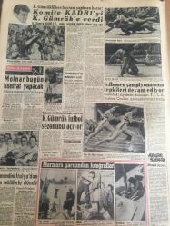 YENİ SABAH GAZETESİ   30 TEMMUZ 1958 YIL :21 SAYI :6968---Türkiye ye dış  yardımlarda  kontrol şartı  bulunmayacak --Bağdat Paktı Konseyi Çalışmalarını Bitirdi --Lübnan  başvekil süikastten  kurtuldu --Kıbrıs  da bir ayda 45 Türk , 42 Rum Öldürüldü --Marmara Yarışı :Anadolu  sahilleri  tamamlandı --Irak 'ın  sesi radyosu --Bir hasbihal  :Siyavuşgil --Dans Uğruna Malayalı  Prensin Aşkını Reddetti --Ticaret Odası Bazı İktisadi Tedbirler Alınmasını İstiyor --Komite Kadri 'yi  K. Gümrük 'e  verdi --Mornar Bugün Kontrat Yapacak --G.Romen Şampiyonasının Tepkileri  Devam Ediyor --Remodini İtalya da dün tekliflerle geldi --Küçük Çiftlik Parkı :Müzeyyen  Senar ---