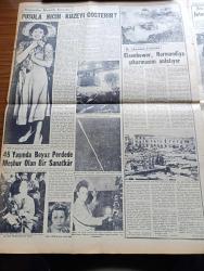 Yeni İstanbul Gazetesi - 15 Ağustos 1953 - Namık Zeki Aral - Kore Barış Konferansı Yüzünden Çıkan İhtilaf - Meryem Ananın Evi Hakkında Papalığın Kararı - Winston Churchill Victoria's Pozu - Kasım Gülek'in Milli Birliğe Dair Konuşması - Fransa'da Grevler Hafifledi - Yeni Dış Ticaret Rejimi Kararnamesi Hazırlandı - Sovyetler'in Son Notasına Verilecek Türk Cevabı - Anadolu Kavağından Büyük Adaya Yüzen Sporcu Doğan Şahin - Döner Ayna Yazan Halide Edip Adıvar Yazı Dizisi - Trablusgarp'ın Fethi Ve Fatihi - Ses Yıldızı Yıldız Süslen'i Kaçırılıyordu - Azzam Paşa'ya Göre İngilizler Libya'yı Ele Geçirecek - Kore'de Dün 406 Müttefik Esiri İade Edildi - Binbirgece Masalları Uğursuz Pabuçlar Çeviren Reşad Nuri Darago Yazı Dizisi - Ankara İstanbul İzmir Radyosu Programı - Yedek Alet Buhranı Ve Neticeleri - Anadolu Harabeleri - Milyon Hırsızı Tercüme Eden Mediha Sayar Yazı Dizisi - Burç Yorumları - 45 Yaşında Beyaz Perdede Meşhur Olan Bir Sanatkar Shirley Booth - Normandiya Çıkarması