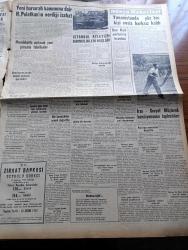 Yeni İstanbul Gazetesi - 16 Ağustos 1953 - Mustafa Nermi - Kore Konferansına Katılacak Devletler - Diyanet İşleri Başkanı Eyüp Sabri Hayırlıoğlu'na Mecburi İzin Verildi - İstanbul Atletizm Birincilikleri - Boksör Garbis Zaharyan Dün Gece Taki Ziyaris'i Mağlup Etti - Savcı Yardımcılarına Verilen Yeni Vazife - Sümerbank Mamülleri Ucuzlatıldı - Döner Ayna Yazan Halide Edip Adıvar Yazı Dizisi - İstiklal Caddesi Asfaltlanacak - Profesör Doktor Kerim Ömer Çağlar - Hasan Polatkan - İran Sovyet Müşterek Komisyonunun Toplantıları - Panayakapulo Haci Evinin Açılış Töreni Yapılacak - Binbir Gece Masalları Dört Ayaklı Kadı Çeviren Reşad Nuri Darago Yazı Dizisi - Ankara İstanbul İzmir Radyosu Programı - Batı Almanya Ve İzmir Fuarı - Pazar Konuşmaları Yazan Baydar Derler - Christian Dior - Dünyadan Meraklı Resimler - Eisenhower Sicilya Çıkarmasını Anlatıyor - Atom Motorunun Hususiyetleri Nedir - Futbol Mevsimi Açılırken - Ziraat Bankası - Çapamarka - Tissot Saatleri - Rekor İdrofil Pamuk
