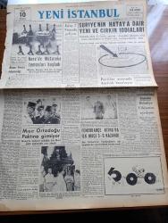 Yeni İstanbul Gazetesi - 2 Nisan 1953 - Mustafa Nermi - Kore'de Mütareke Temasları Başladı - İngiliz Dışişleri Bakanı Eden 7 Nisan'da Geliyor - Suriye'nin Hatay'a Dair Yeni Ve Çirkin İddiaları - Fenerbahçe Atina'da İlk Maçı 3 0 Kazandı - Mısır Ortadoğu Paktına Girmiyor - Bolu Dağlarında Bir Tarzan Kız Ele Geçirildi - Küçük İnsanlar Yazan Faik Baysal Yazı Dizisi - Dünya Meseleleri Sıra Malenkov'da - Sanatkâr Hazım Körmükçü Dün Anılmadı - Saint Benoit Hadisesinin Tahkikatı - İstanbul'da Daimi Bir Panayır Açılacak - Lanetli Mahalle Yazan Mehmet Davaz Yazı Dizisi - Başbakan Adnan Menderes İzmir'de - Subaylar 10 Yılda Emekliye Ayrılabilecekler - Yeni İstanbul'un Hikayeleri Bir Hasta Hikayesi Yazan Sabri Akdeniz - İktisadi Bahisler Yeraltı Servetlerimiz -  İslam Memleketleri Yazan Fikret Adil Yazı Dizisi - Türkiye'de İlk Demiryolu - Merkez Bankasında İthalatçı Tacirler - Avusturya'nın Türkiye'den Alacağı Mallar - Mediator Radyo - Arı Unları - Puro Tuvalet Sabunları - Gripin - Dermojen