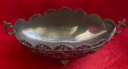 MEYVE DESENLİ GÜMÜŞ KAPLAMA GONDOL SUNUMLUK 9 .25CM