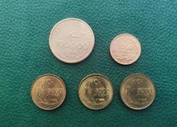 100 BİN LİRA 2000 YILI 75.YIL / 1000 LİRA 1996 /5000 LİRA 1996-97 KALIN 1999 İNCE