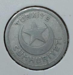 1943 BEŞ 5 KURUŞ ORİJİNAL MADENİ NİKEL 2M3EE1U NADİR