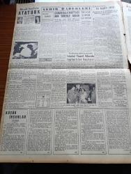 Yeni İstanbul Gazetesi - 18 Mart 1953 - Amerika'da 35. Atom Tecrübesi - Malenkov Peyklerde Tasfiyeye Başladı - Mareşal Tito Kraliçe Elizabeth İle Öğle Yemeği Yedi - Ordulararası Futbol Birinciliği Fransa Ve İtalya Yenildi - Bugün Temeli Atılacak Çanakkale Abidesinin Maketi - İrtica İle Mücadele İçin Bir Kanun Tasarısı Hazırlandı - Mahkumlar İçin Yeni Bir Çalışma Sistemi Kuruluyor - Hikmet Bayur'un Millet Partisi'nden İstifası Çok Muhtemel - Küçük İnsanlar Yazan Faik Baysal Yazı Dizisi - Büyük Kardeşim Atatürk Anlatan Makbule Atadan Yazı Dizisi - 1001 Gece Masalları Kamer Ül Zaman Çeviren Reşad Nuri Darago Yazı Dizisi - Akbank - Memleket Ve Dünya Borsa Ve Piyasaları - İstanbul Şehir Tiyatrosu Aleyhine Açılan Bir Dava- Lanetli Mahalle Yazan Mehmet Davaz Yazı Dizisi - Üniversitelerde Kızılay Şubeleri Açılıyor - Fenerbahçe Antrenörü Szeckelly - Güreş Federasyonu Reisi Vehbi Emre'nin Yeni Demeci - Grekoromenci Ali Özdemir - Arap Ansiklopedisi Hazırlığı - Türkiye İş Bankası - Dermojen