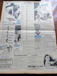 Yeni İstanbul Gazetesi - 18 Mart 1953 - Amerika'da 35. Atom Tecrübesi - Malenkov Peyklerde Tasfiyeye Başladı - Mareşal Tito Kraliçe Elizabeth İle Öğle Yemeği Yedi - Ordulararası Futbol Birinciliği Fransa Ve İtalya Yenildi - Bugün Temeli Atılacak Çanakkale Abidesinin Maketi - İrtica İle Mücadele İçin Bir Kanun Tasarısı Hazırlandı - Mahkumlar İçin Yeni Bir Çalışma Sistemi Kuruluyor - Hikmet Bayur'un Millet Partisi'nden İstifası Çok Muhtemel - Küçük İnsanlar Yazan Faik Baysal Yazı Dizisi - Büyük Kardeşim Atatürk Anlatan Makbule Atadan Yazı Dizisi - 1001 Gece Masalları Kamer Ül Zaman Çeviren Reşad Nuri Darago Yazı Dizisi - Akbank - Memleket Ve Dünya Borsa Ve Piyasaları - İstanbul Şehir Tiyatrosu Aleyhine Açılan Bir Dava- Lanetli Mahalle Yazan Mehmet Davaz Yazı Dizisi - Üniversitelerde Kızılay Şubeleri Açılıyor - Fenerbahçe Antrenörü Szeckelly - Güreş Federasyonu Reisi Vehbi Emre'nin Yeni Demeci - Grekoromenci Ali Özdemir - Arap Ansiklopedisi Hazırlığı - Türkiye İş Bankası - Dermojen