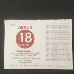 Efemera - 18 ARALIK 2008 -TAKVİM YAPRAĞI-DOĞUM GÜNÜ HEDİYESİ-KUVEYT TÜRK TAKVİMİ,İMAMI GAZALİ HAZRETLERİNİN VEFATI,1111,GALATA TÜNELİNİN AÇILIŞI 1857,İMAMI GAZALİ 1058-1111,GÖRGÜ,FİNANSAL TERİMLER - kitantik - kitaLog