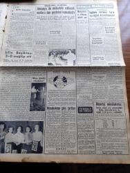 Yeni İstanbul Gazetesi - 5 Haziran 1952 - Berlin'de Doğu Batı Gerginliği Artıyor - Güney Kore Cumhurbaşkanı'nım Hareketine Türkiye'nin Protestosu - Başbakan Adnan Menderes CHP'nin Servetinin Öğrenilmesini Lüzumlu Görüyor - Lille Beşiktaş'ı 3 0 Mağlup Etti - Fransa'da Komünist Hezimeti - Yeni Cephe Gazetesi Sahibi Osman Hamit Tat Bir Kere Daha Mahkum Oldu - Celal Bayar İstanbul'da - Maskeli Hakikat Yazan Deniz Albayı Tevfik İnci Yazı - Dünya Güzellik Müsabakası - Uçan Daireler Bir Seraptan ibaretmiş - Mareşal Papagos Türkiye İle Askeri Anlaşma İstiyor - Profesör Ömer Hilmi Budda Evinde Ölü Bulundu - Birleşmiş Milletler İçin İngiltere Komünist Çin'in Üyeliğini Desteklemiyor - Atatürk'e Küfreden Rizeli Kadir Özçelik Tevkif Edildi - Yerli Malı Davası Unutuldu Mu - Kıbrıs Türkleri Arasında Yazan Fikret Adil Yazı Dizisi - Avrupa'nın En Tehlikeli Adamı Skorzeny Anlatıyor Mussolini'yi Nasıl Kaçırdım Yazı Dizisi - Fendt Dieselross Traktörleri - Zündapp Motosikletleri - Çapamarka - Volvo Kamyon