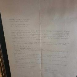 BİZZAT DENİZ GEZMİŞ TARAFINDAN DAKTİLO İLE YAZILMIŞ BİLDİRİ. NADİR ÖTESİ.