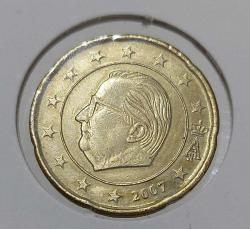 2007 BELÇİKA 20 EURO CENT ORİJİNAL MADENİ PARASI ÇİLALTI ÇÇ2V1R2 NADİRDİR