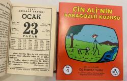 23 Ocak 1983 hediyelik orijinal Mevlana takvim yaprağı (Cin Ali kitabı hediyeli:)