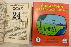 24 Ocak 1983 hediyelik orijinal Mevlana takvim yaprağı (Cin Ali kitabı hediyeli:)