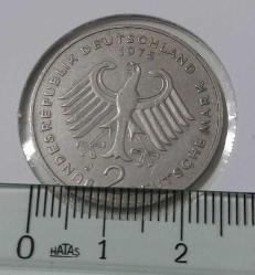 1975-J BATI ALMANYA DEUTSCHE 2 MARK ORİJİNAL MADENİ PARASI ÇİLALTI ĞĞĞ2R2 ÇOK NADİR