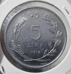 5 LİRA 1978 ( BÜYÜK TİP) NADİR SENE