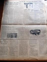 Yeni İstanbul Gazetesi - 25 Temmuz 1952 - Esir Şehrin İnsanları Yazan Nureddin Demir (Kemal Tahir) Yazı Dizisi - Mısır'da yeni kabine Kral önünde Dün yemin ettim- General Necip divan-ı harp kurulacak diyor - Akşehir'de Kırıkkale'de müthiş su baskını felaketi- İngiliz filosu dün limanımıza geldi - Türkiye çapında trafik kontrolü yapılacak-Elazığ'da bakteriyoloji Enstitüsü açılıyor-Grekoromen'de 4 galibiyet aldık- Macaristan'a 7-1 mağlup olduk - Fenerbahçe takımı 16 Ağustos'ta Avusturya'ya gidiyor - Güreşçi Kemal Demir- Macar futbolcu Puşkaş - Amerikalılar Kore'de şiddet gösteriyorlar - Trakya'da Bayar Lisesi açılacak - Başbakan Musaddık Dün Şah'la anlaştı - Denizcilik Bankası İzmir'de şube açıyor  - Amerika'da demokratların adayı kim oluyor - Kodak Film - Almanya Brezilya'yı 4-2 mağlup etti- 5000 metre finalinde zatopek yine şampiyon oldu- Türkiye İş Bankası- Volvo - Miele Dikiş Makinesi - Chemolimpex Madeni Yağları - Linde Almab Buzdolabı - Demag Cereskalleri - Zündapp Motosikletleri