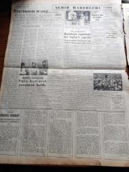 Yeni İstanbul Gazetesi - 6 Haziran 1952 - Mustafa Nermi - General Eisenhower Harbin Genişlemesini İstemiyor - Fransa'da Dün Kızıllar Yine Mağlup -  Halk Partisinin Kanunsuz Aldığı Paralar Hakkında Yeni Bir Teklif - Amerika Sovyetleri Dün De Protesto Etti - Ankara'da Dost Yunan Kralını Karşılama Töreni Provası Yapıldı - Kraliçe Elizabeth 26. Yaş Gününü Kutladı - Maskeli Hakikat Yazan Deniz Albayı Tevfik İnci Yazı Dizisi - Araba Vapuru Seferleri Islah Ediliyor - Kore'ye Gönderilecek Bayram Hediyeleri - Yurtta Girişilen Sıtma Mücadelesi - Ingrid Bergman Eski Kocasını İtham Ediyor - İsrail Ürdün Hududunda Çarpışma- Yunanistan'da Kadınlar Seçimlere İştirak Edecek - Avrupa'nın En Tehlikeli Adamı Skorzeny Anlatıyor Mussolini'yi Nasıl Kaçırdım Yazı Dizisi - Kıbrıs Türkleri Arasında Yazan Fikret Adil Yazı Dizisi - Ramazanlık Köşe Yazısı - Sümerbank - Ziraat Bankası - Türk Ticaret Bankası - James Motosikletleri - Aga Radyo - Normag Traktör - Çapamarka - Orgeneral Holl Ankara'ya Geliyor